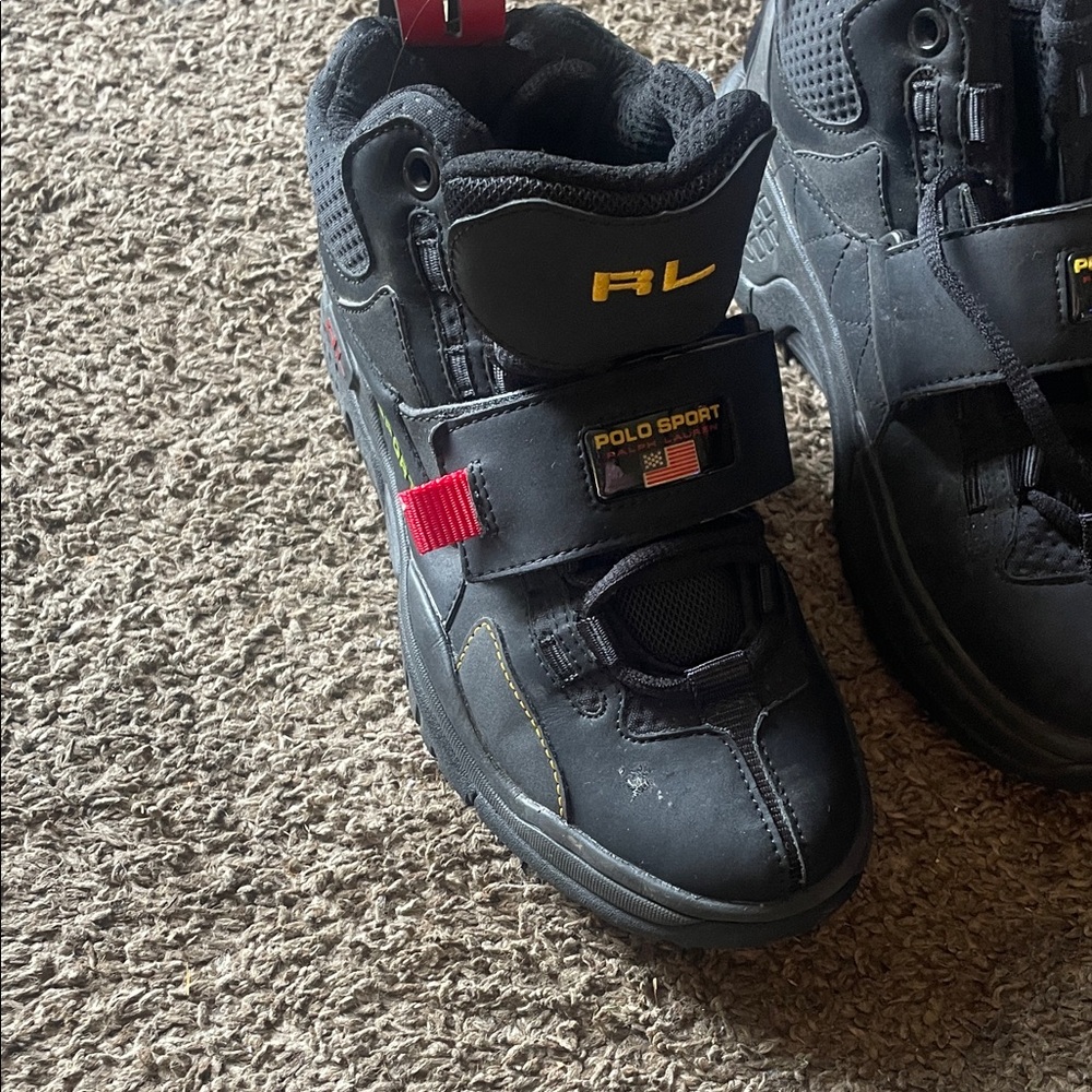 Polo by Ralph Lauren Kids Black and Red Sneakers